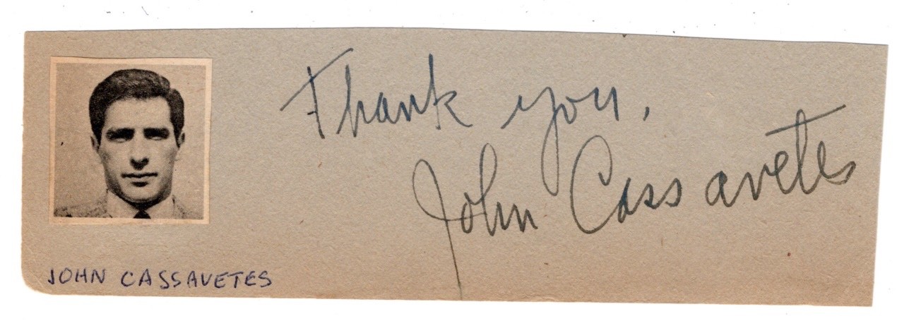 John Cassavetes signed vintage album page Rosemary's Baby John Cassavetes signed vintage album page Rosemary's Baby