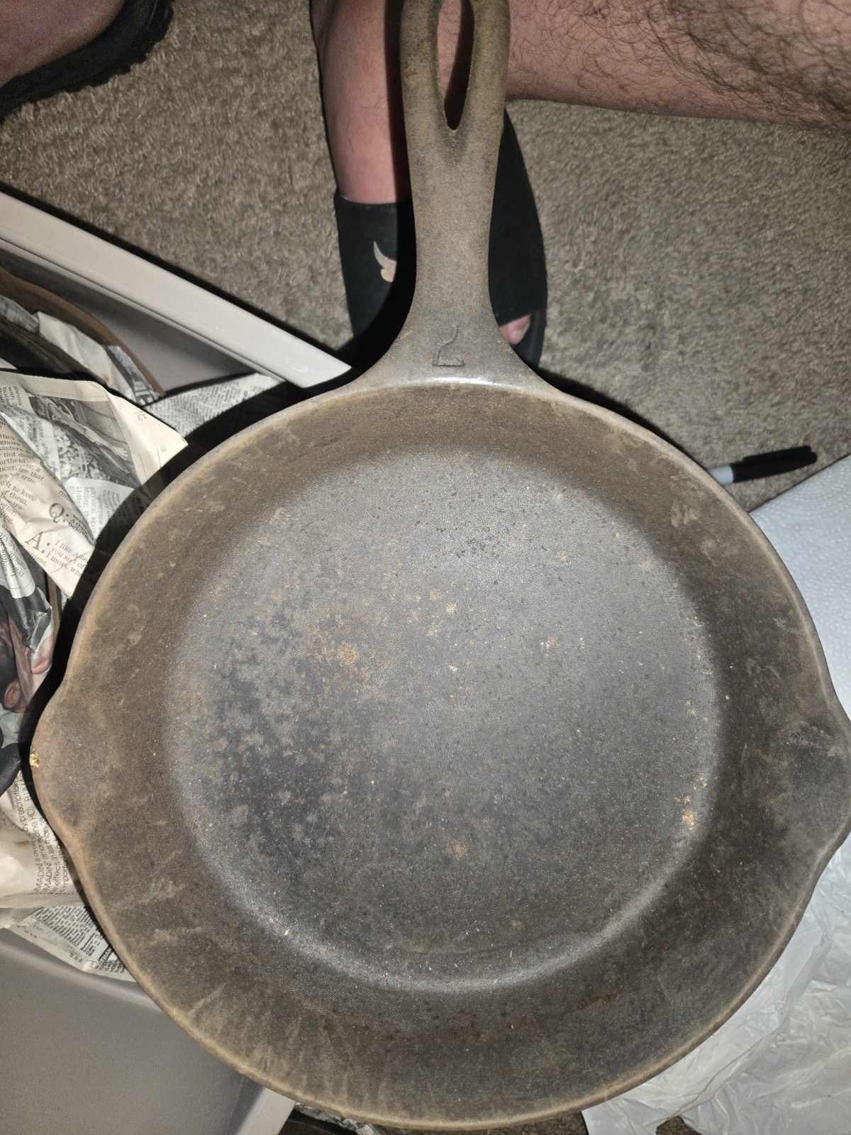 Vintage Griswold No. 7 Cast Iron Skillet 701 Erie PA Large Block Logo Vintage Griswold No. 7 Cast Iron Skillet 701 Erie PA Large Block Logo