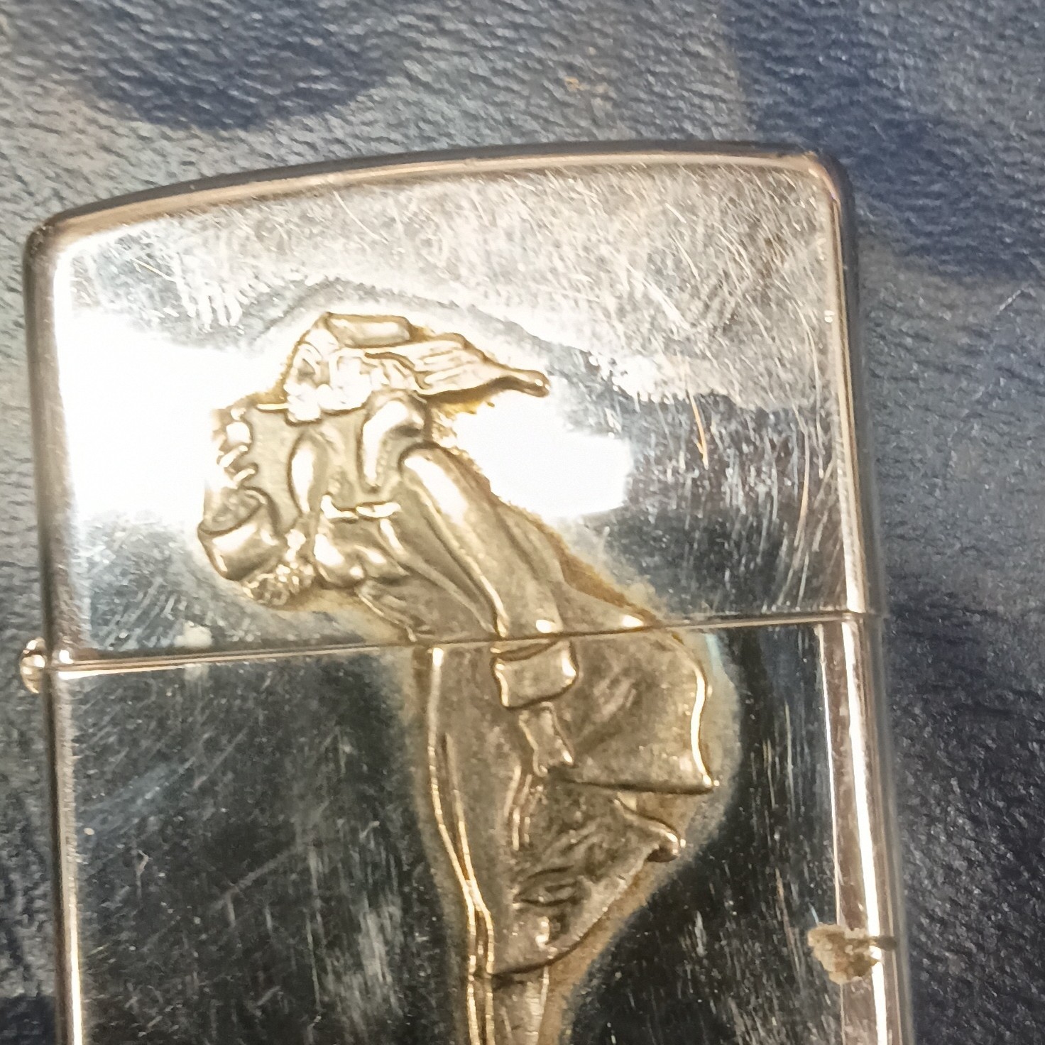 Vintage 1993 Varga Girl 1935 Emblem High Polish Chrome Zippo Lighter NEW B16