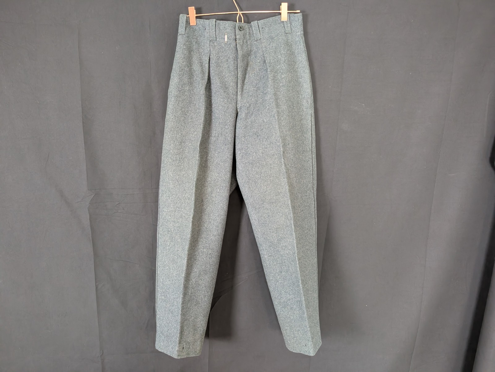 Vintage Swiss Army Gray Wool Flannel Uniform Pants 29\