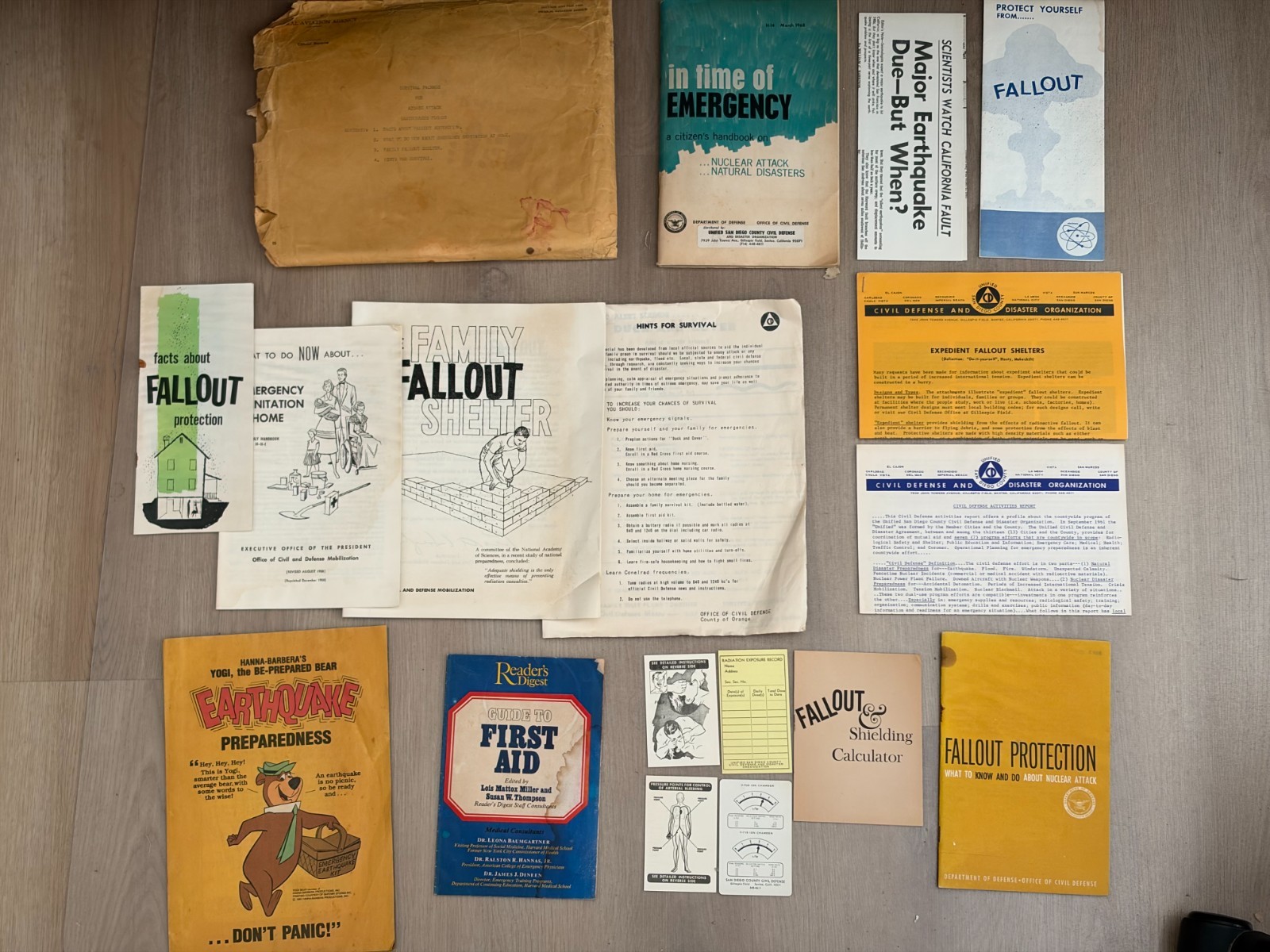 Vintage 1960's Cold War - Civil Defense and Disaster Preparedness Collection