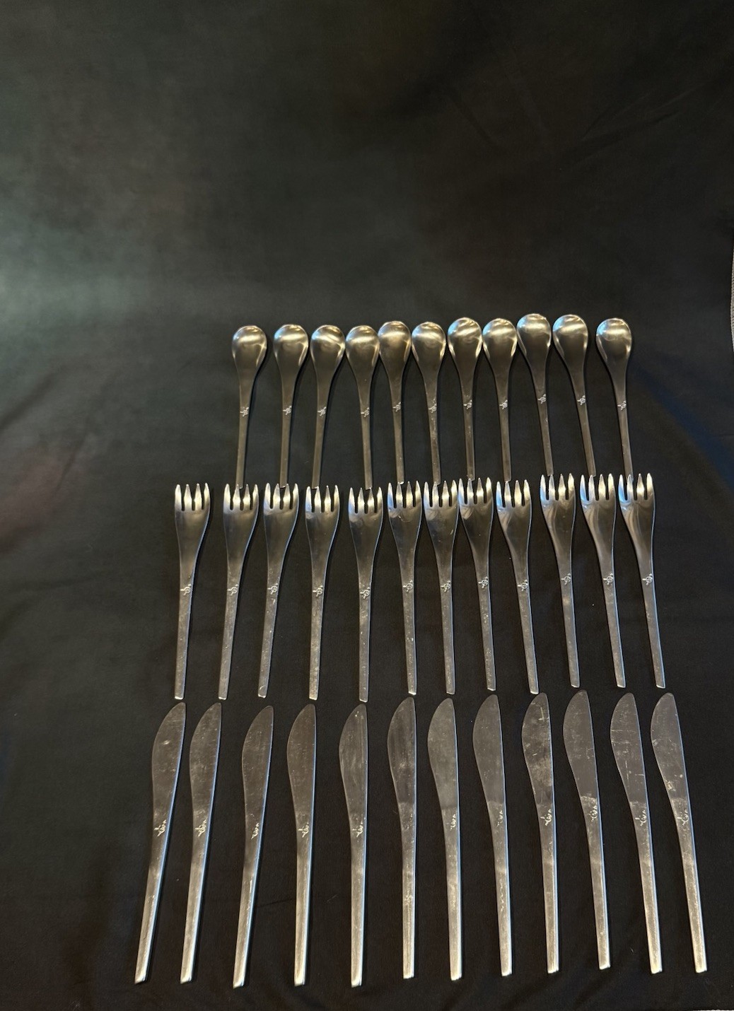 Vintage Eastern Airlines 35 Pc Flatware Set International Stainless Aviation MCM Vintage Eastern Airlines 35 Pc Flatware Set International Stainless Aviation MCM
