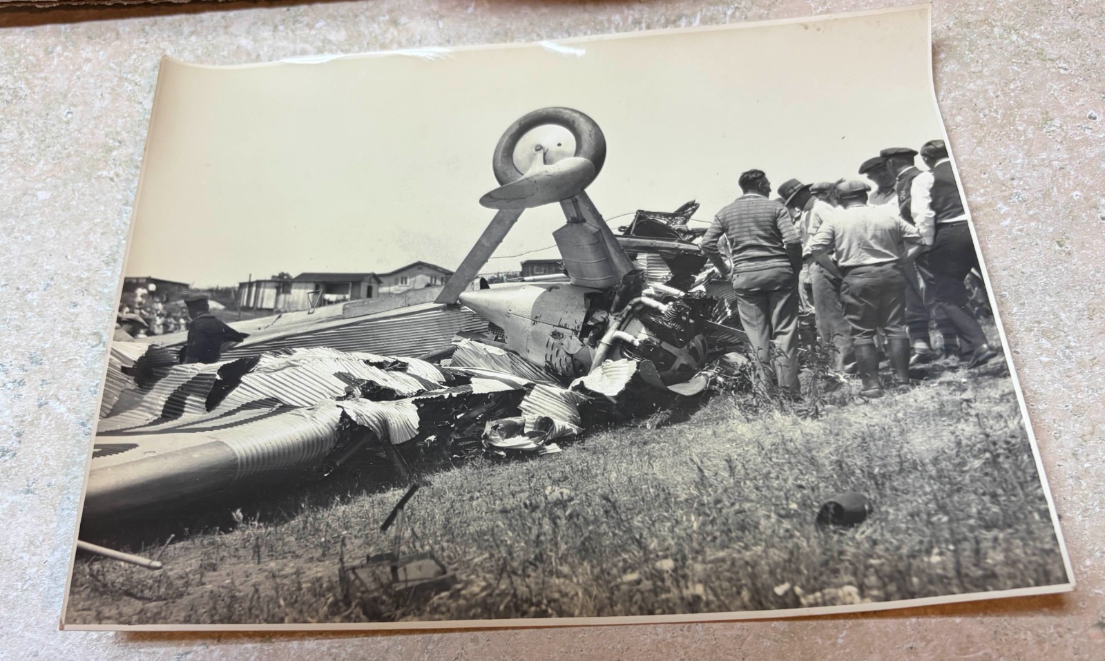 Vintage 1929 Ford Tri-Motor Airplane Crash Photo Lot San Diego Maddux Air Lines