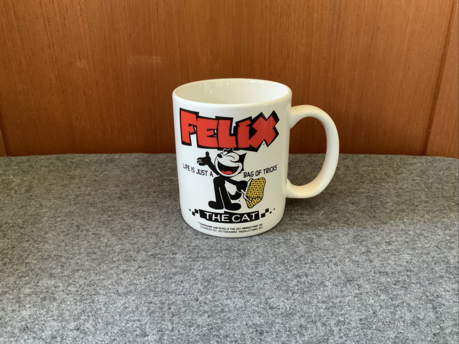 Vintage Felix the Cat Coffee Cup Mug Life is just a bag of tricks Ceramic Vintage Felix the Cat Coffee Cup Mug Life is just a bag of tricks Ceramic