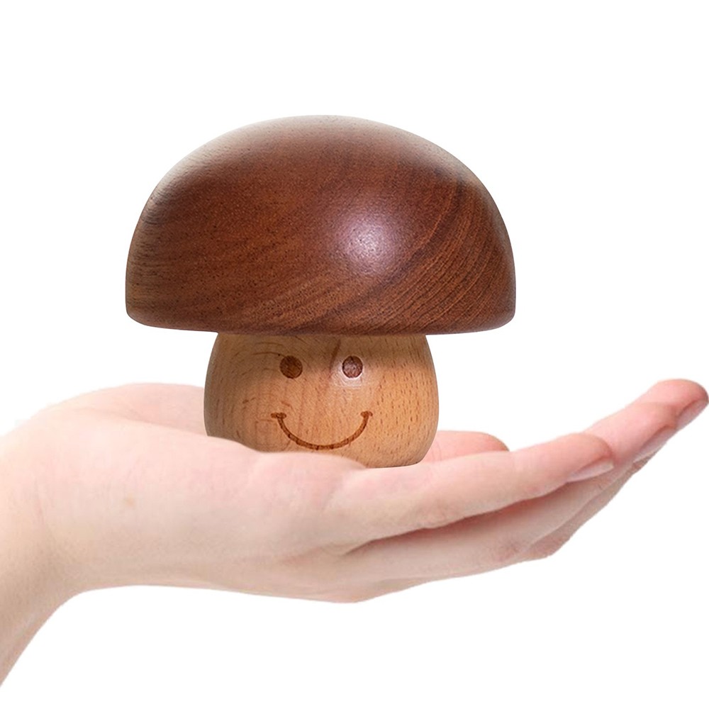 1x Handcrafted Rotating Mushroom Music Box, Wooden Decor for Gift & Home Display 1x Handcrafted Rotating Mushroom Music Box, Wooden Decor for Gift & Home Display