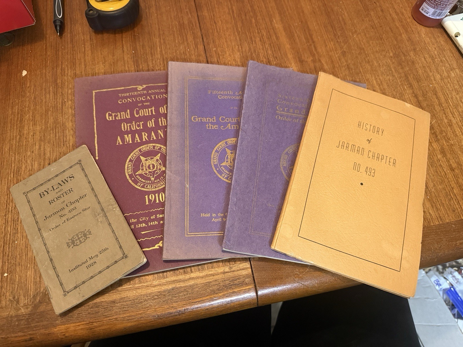 Antique Order Of The Amaranth Convocation Books Masonic, 1910,1912, 1913. By Law Antique Order Of The Amaranth Convocation Books Masonic, 1910,1912, 1913. By Law