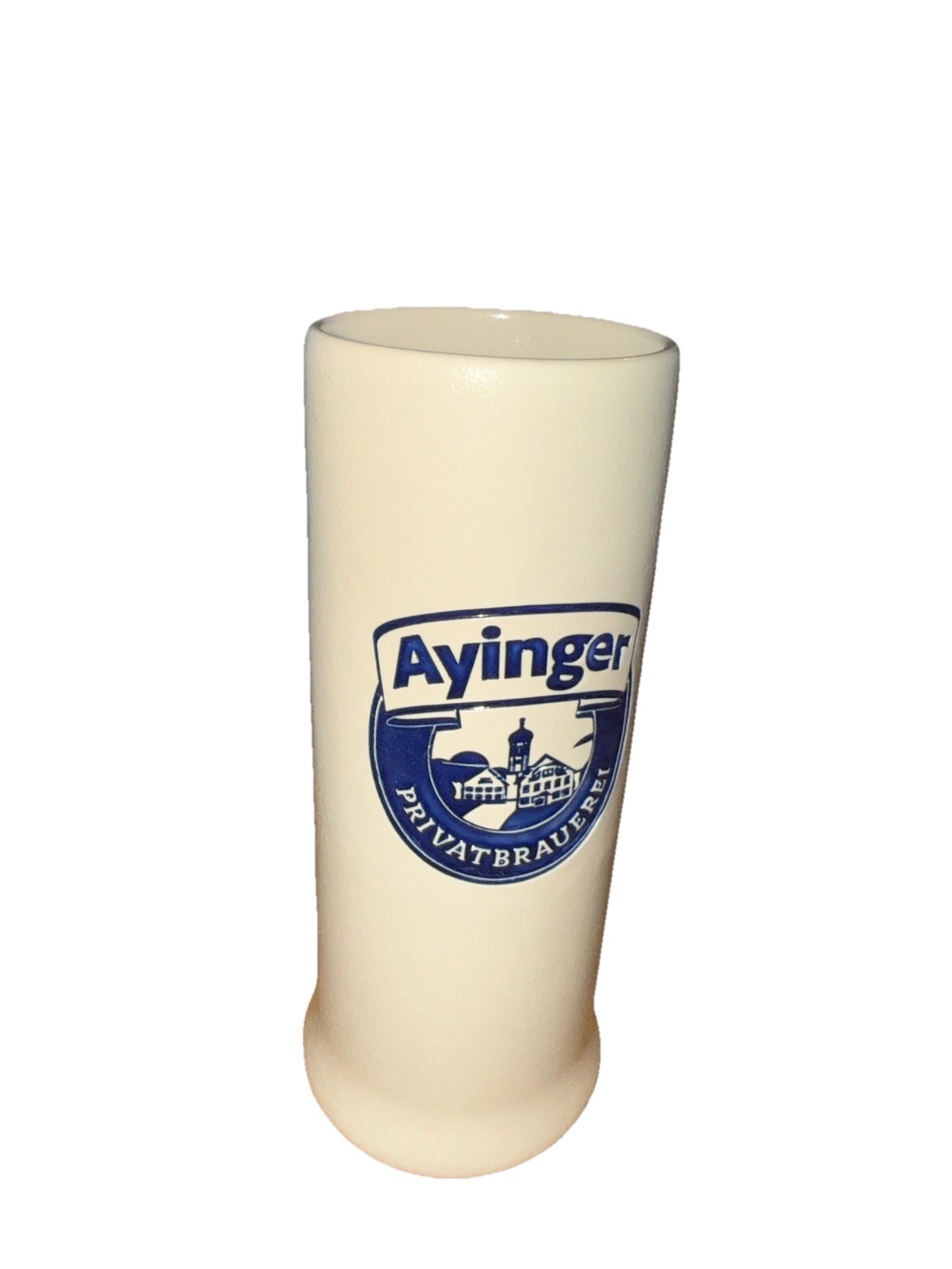 Ayinger Stoneware Privatbrauerei .5 Liter Stein/Mug/Tankard German Cobalt Blue