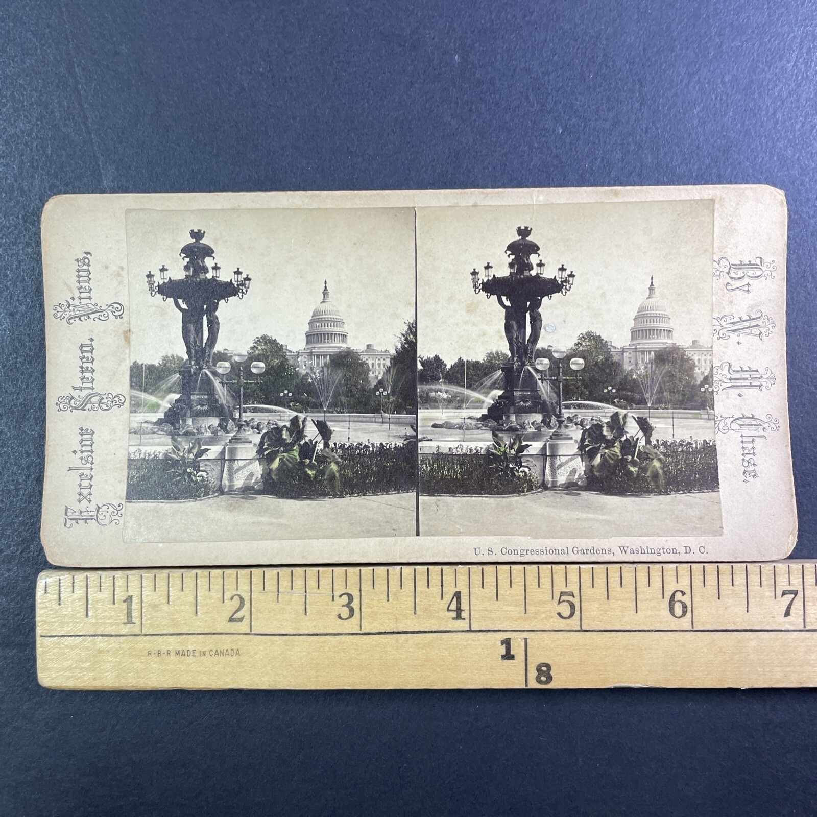 U.S. Congressional Gardens Washington D.C. Stereoview W. M. Chase 1880s Capitol U.S. Congressional Gardens Washington D.C. Stereoview W. M. Chase 1880s Capitol