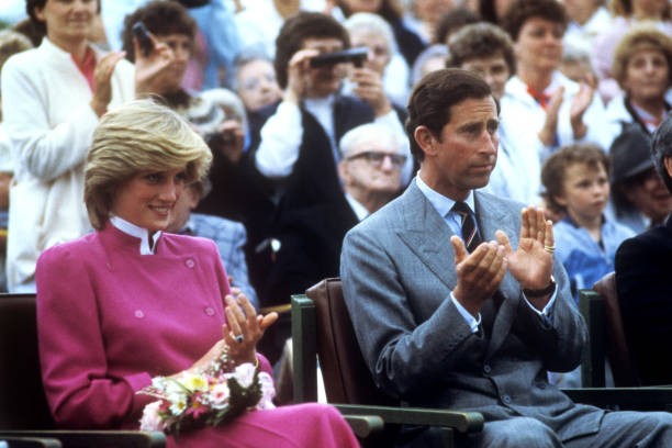 The Prince Princess of Wales at a visit to Montague Prince Edward - Old Pnoto 1