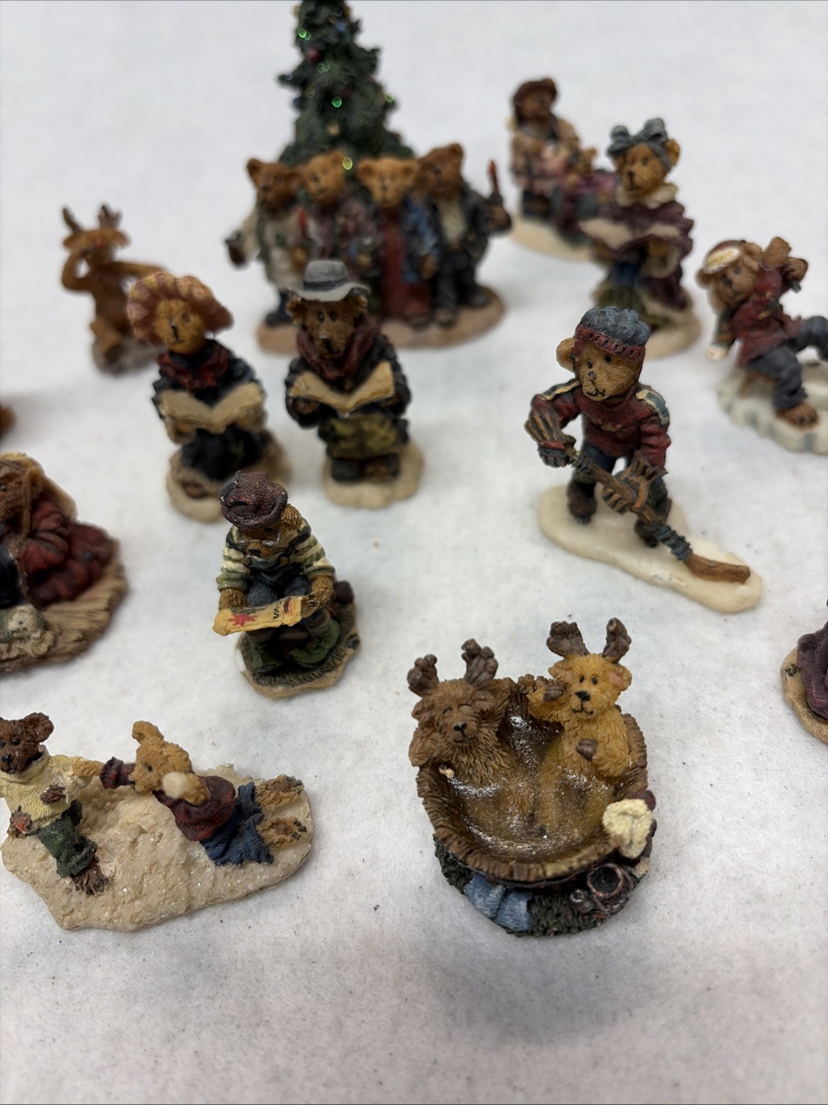 Lot of 17 Vintage Boyd's Town Christmas Village Small Figures