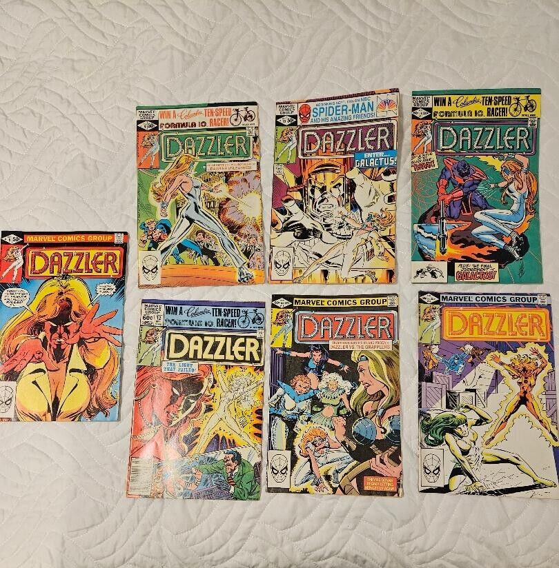Dazzler Comic Books 8-14 FIRST DAY COVER -1981-82- set of 7- Marvel Comics Group Dazzler Comic Books 8-14 FIRST DAY COVER -1981-82- set of 7- Marvel Comics Group