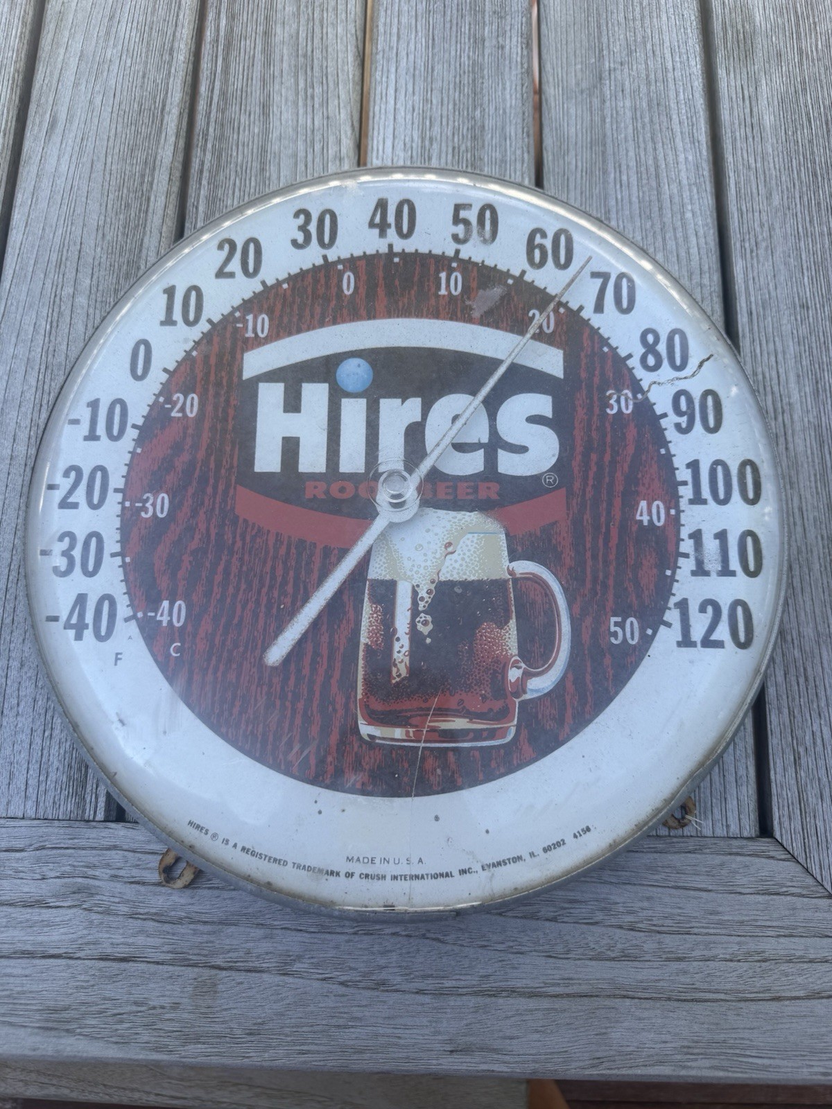 Pam style vintage Hires Root Beer thermometer 12\