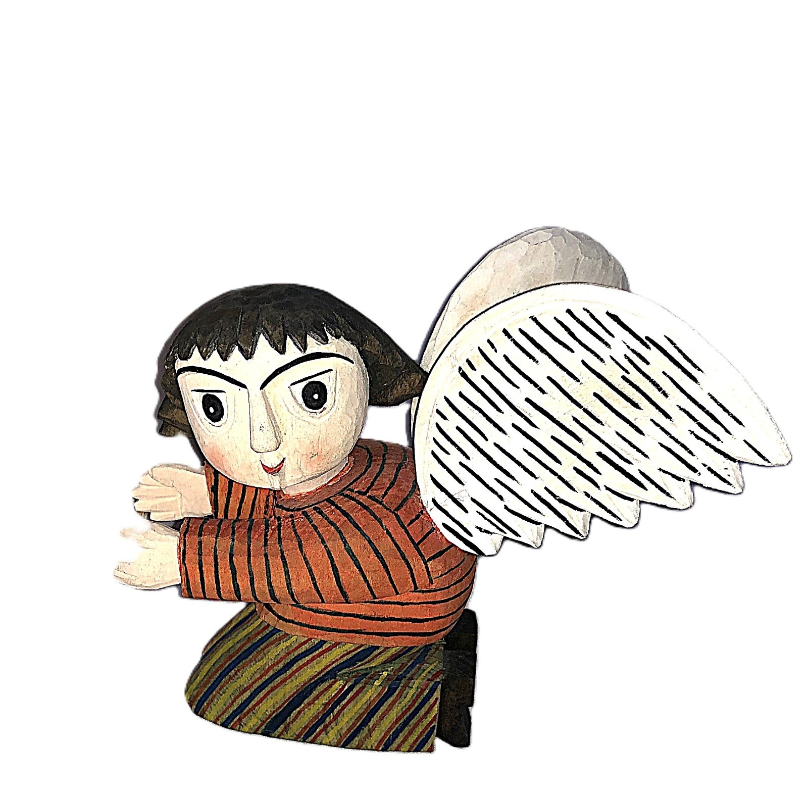 Tadeusz Kacalak Angel Wood Carving, Vintage Polish, Poland Signed Folk Art Tadeusz Kacalak Angel Wood Carving, Vintage Polish, Poland Signed Folk Art