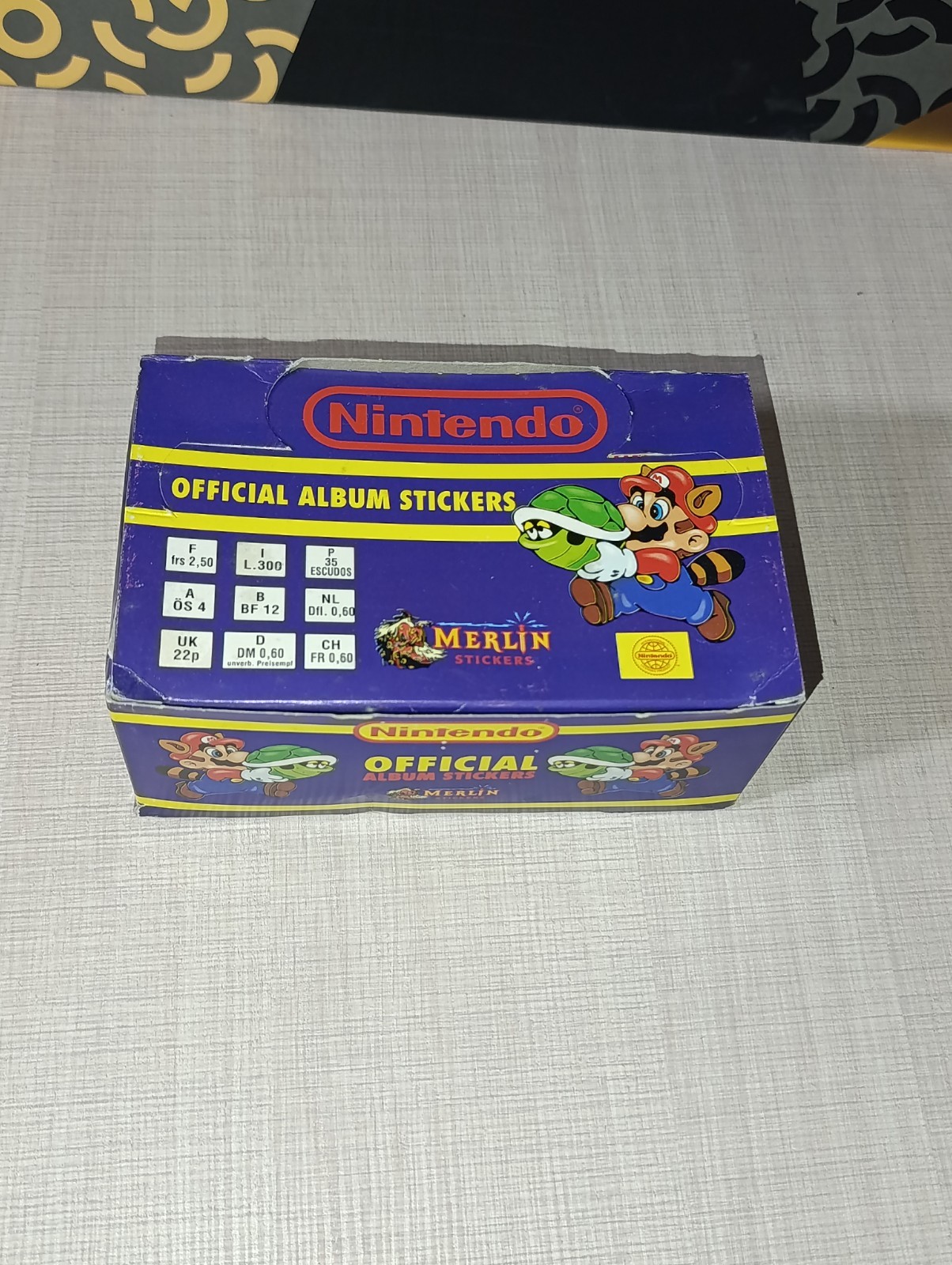 Merlin NINTENDO 1992 box 100 packs packets tute sobres bustine Super Mario Zelda