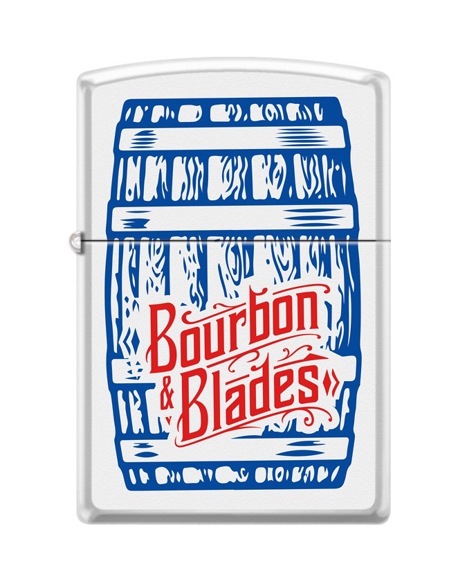 BOURBON & BLADES 2026 RED WHITE BLUE ZIPPO LIGHTER LIMITED EDITION KY BARREL