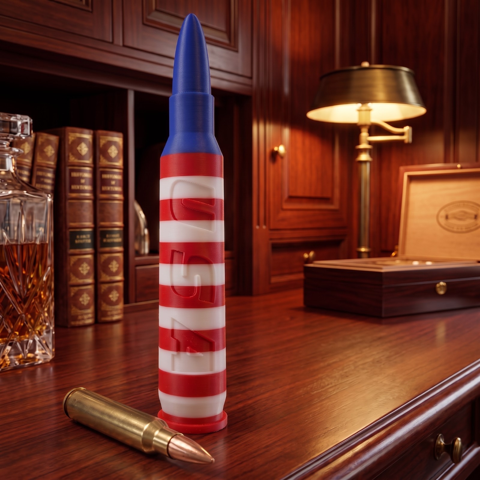 2nd Amendment USA America 250 Enlarged 223/556 Rifle Round Man cave Office Decor