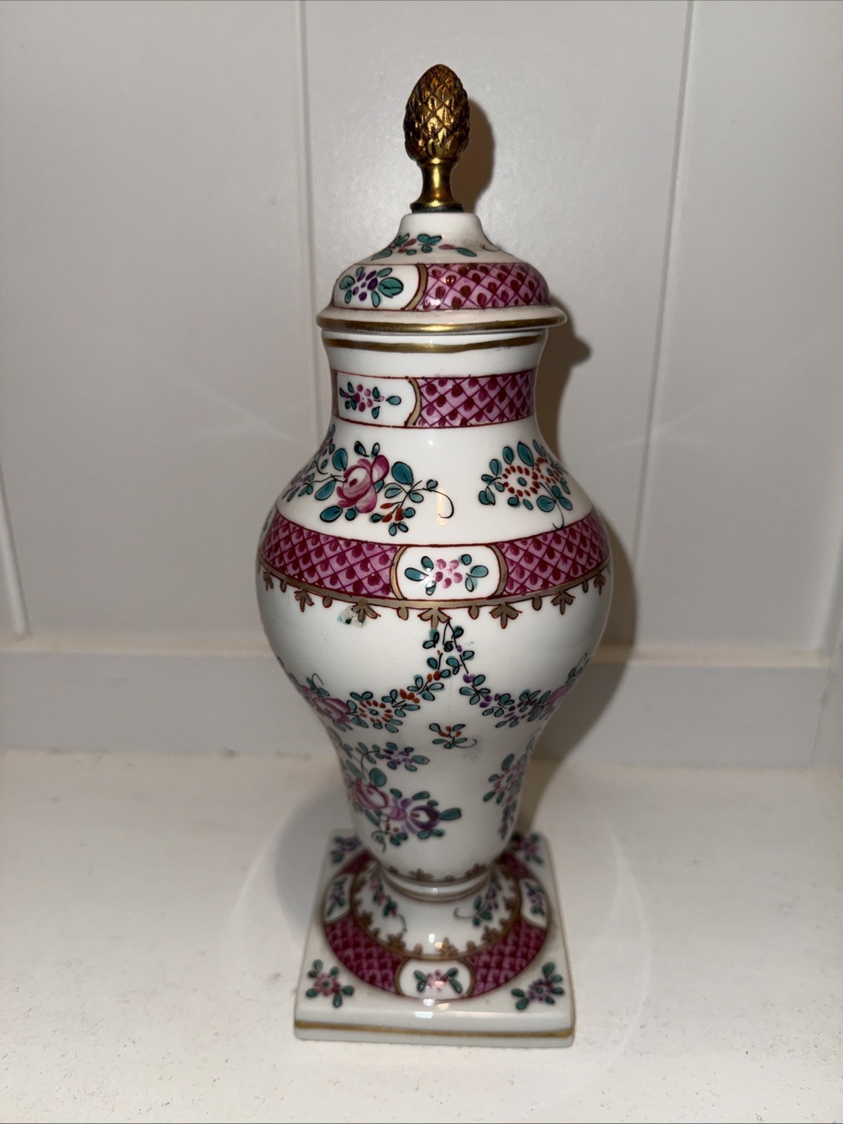 Vintage Sevres Style Floral Porcelain 12” Urn Vintage Sevres Style Floral Porcelain 12” Urn