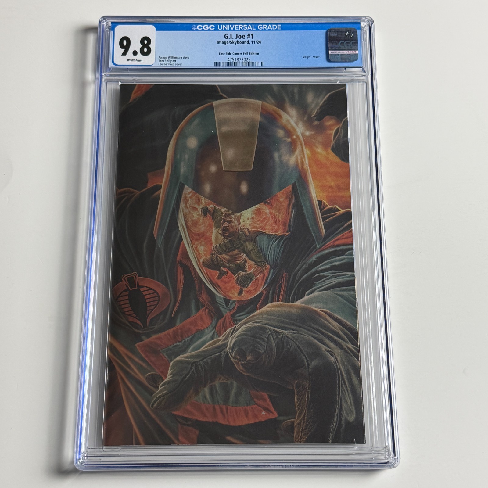 G.I. Joe #1 CGC 9.8 Lee Bermejo East Side Comics Foil Virgin Ltd 750 G.I. Joe #1 CGC 9.8 Lee Bermejo East Side Comics Foil Virgin Ltd 750