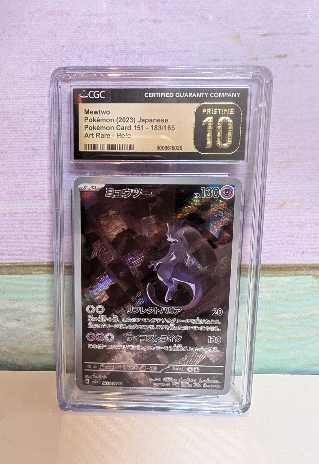 Pokémon CGC Pristine 10 Mewtwo 183/165 SV2A 151 Art Rare Holo Japanese Pokémon CGC Pristine 10 Mewtwo 183/165 SV2A 151 Art Rare Holo Japanese