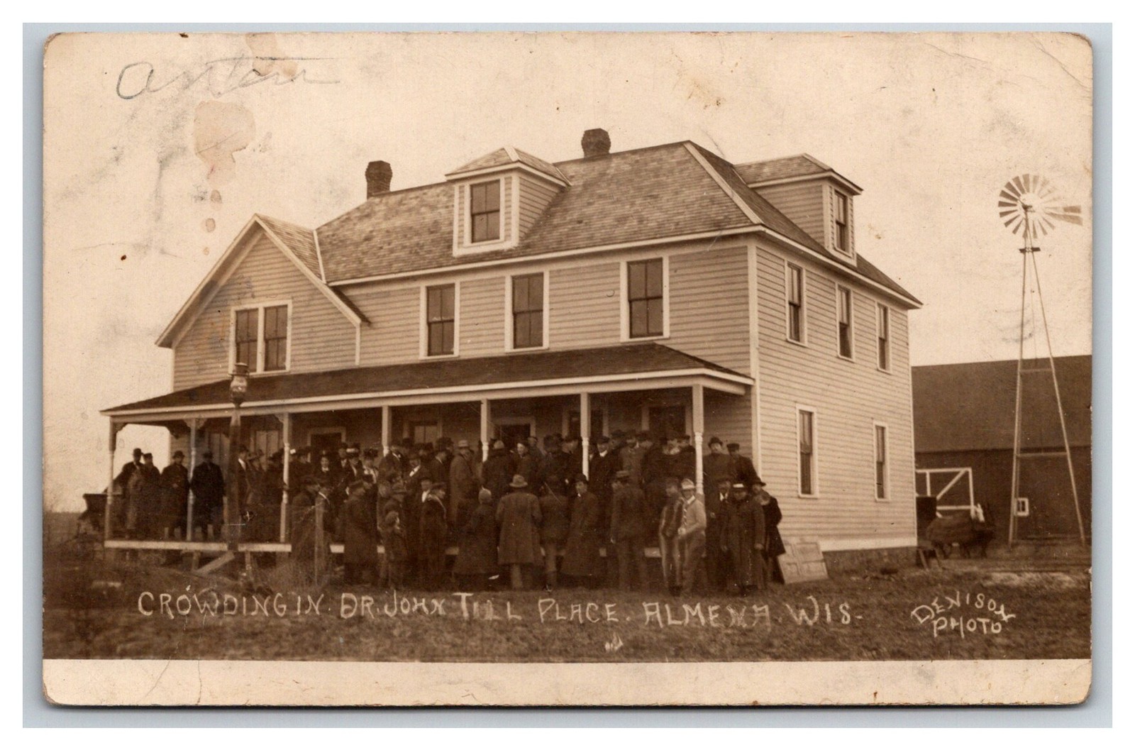 RPPC quack medicine history Dr. Till, historic house, Alma, WI & windmill.