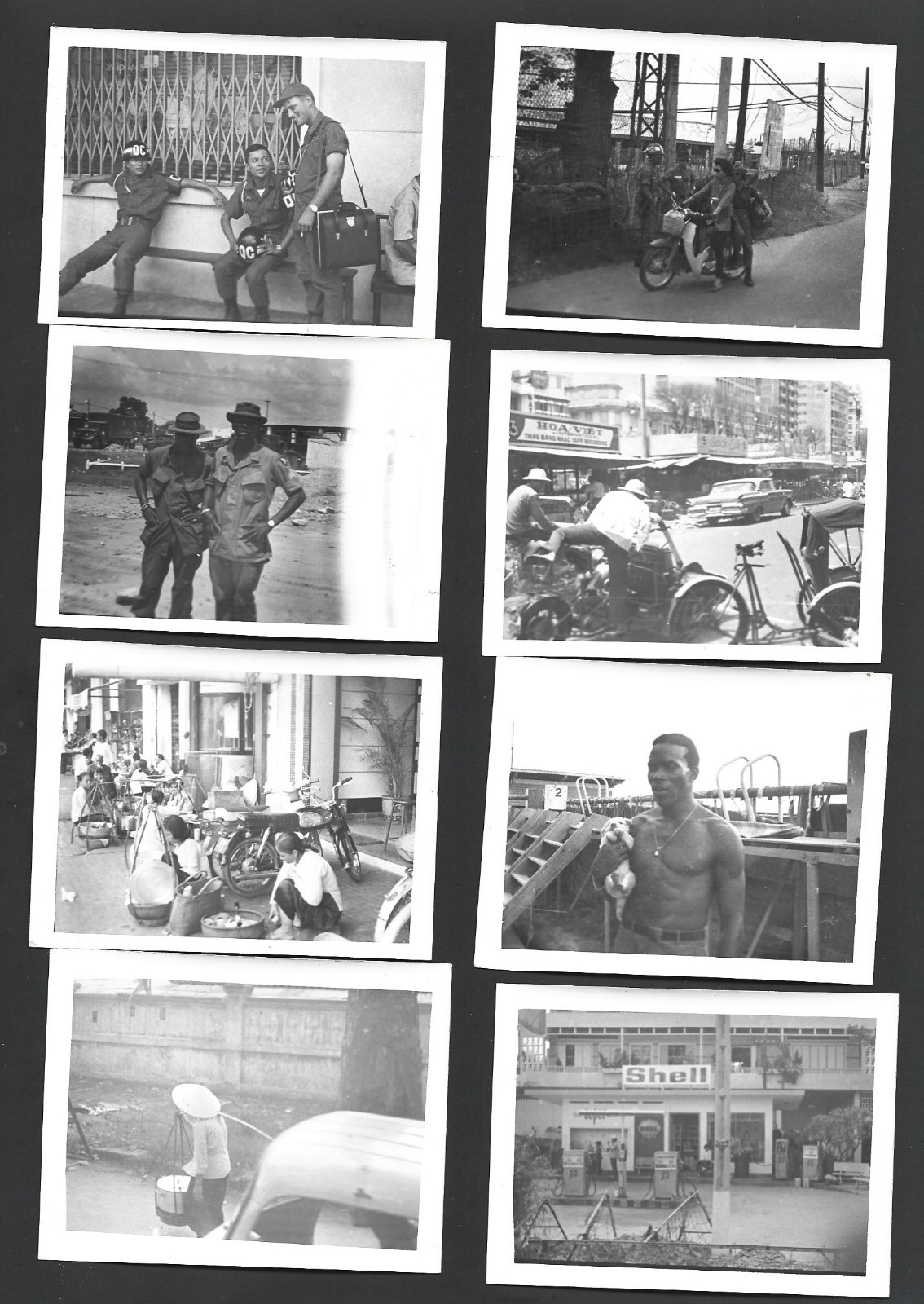 Vintage 1960\'s Soldiers & Street Scenes Saigon Vietnam *B&W Photo Lot Of 25