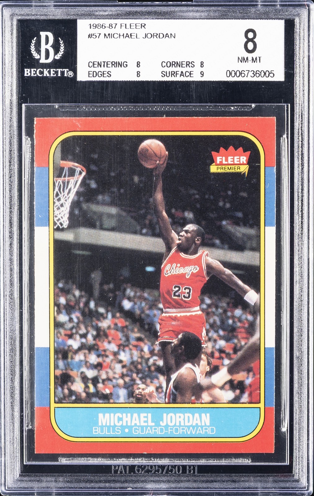 1986 FLEER #57 MICHAEL JORDAN BGS 8