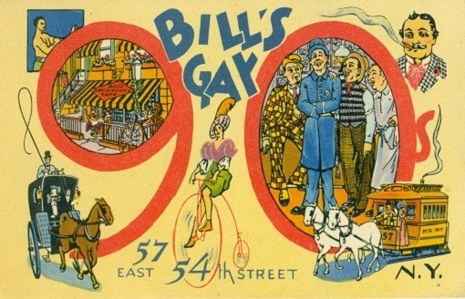 1940\'s Bill\'s Gay 90\'s Cafe Postcard 1940\'s Bill\'s Gay 90\'s Cafe Postcard