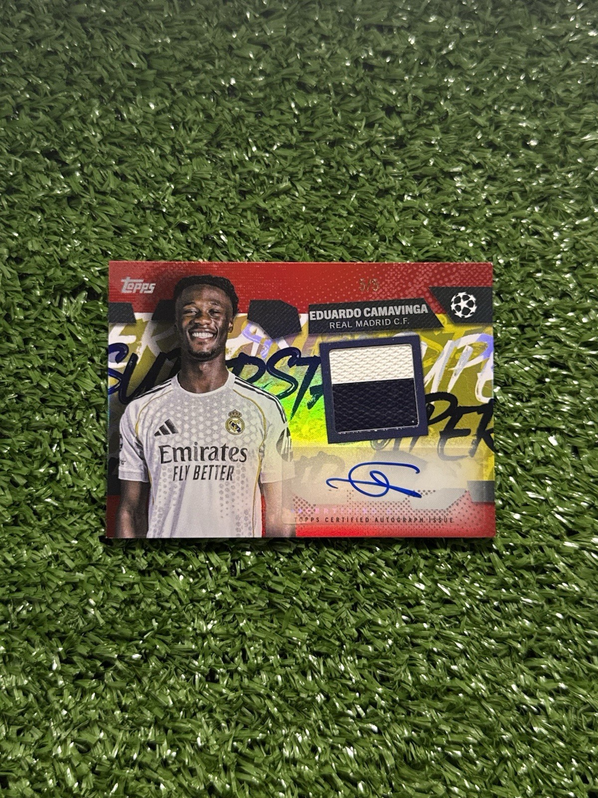 Topps UCC Flagship 25/26 Eduardo Camavinga Real Madrid Auto Worn Patch Relic 5/5