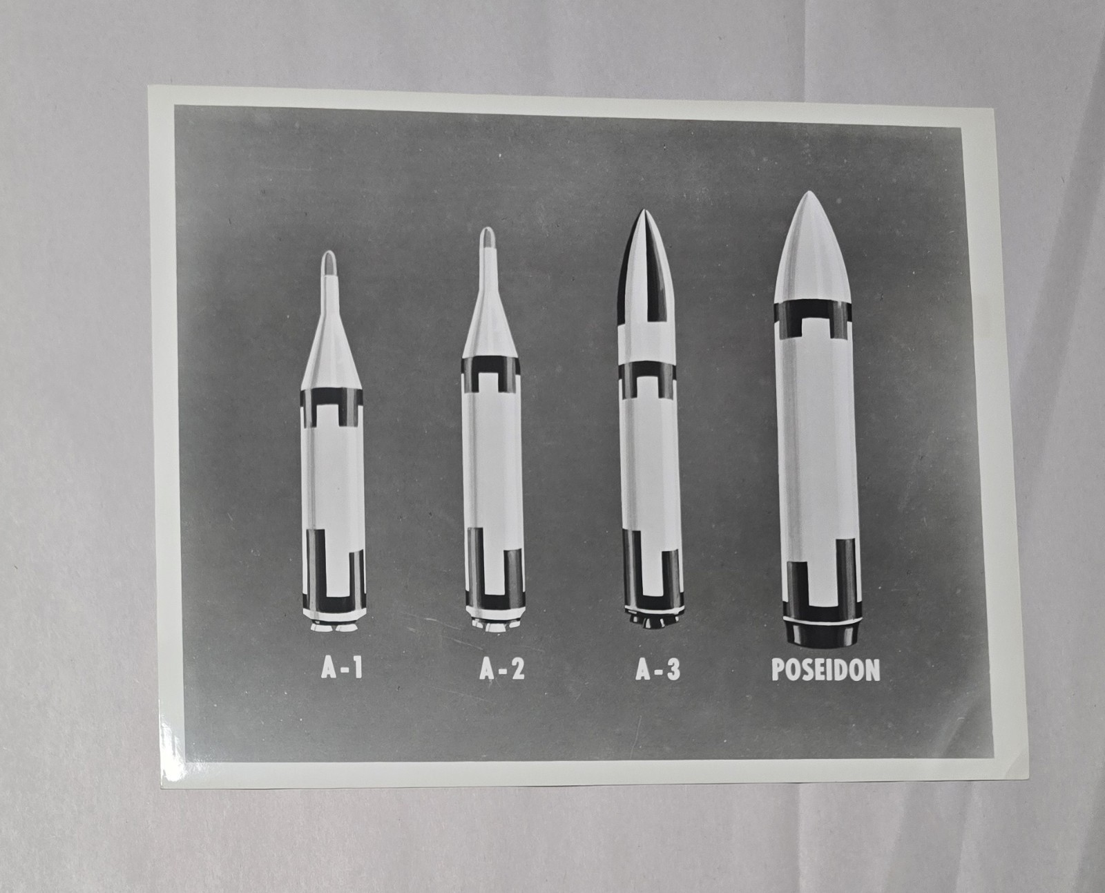 Vintage Polaris A-1 A-2 A-3 Poseidon Missile Comparison Chart Navy Press Photo Vintage Polaris A-1 A-2 A-3 Poseidon Missile Comparison Chart Navy Press Photo
