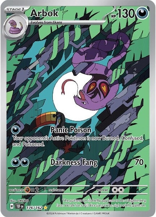 Pokemon Arbok #176/162 Holofoil Near Mint TCG