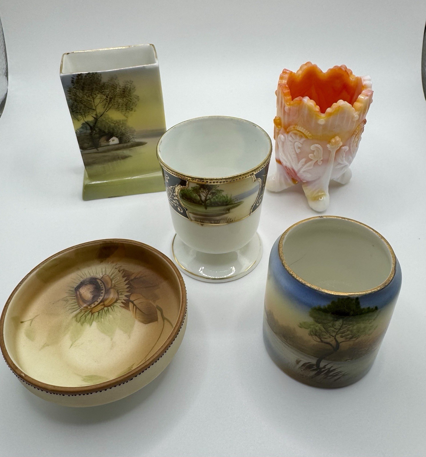 Vintage Lot of Nippon Noritake and Slag Items 5 Pieces