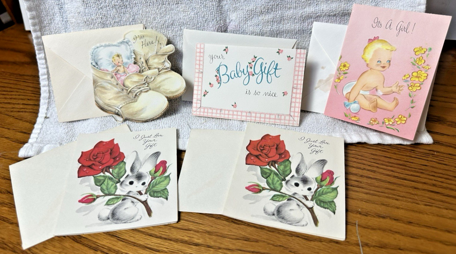 Vintage 1950\'s Hallmark Thank You Cards w/envelopes - New - Set of 5