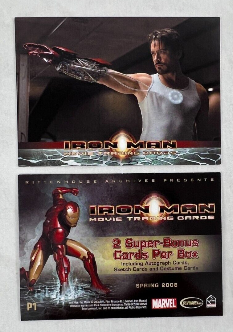 CHEAP PROMO CARD: IRON MAN 1st MOVIE TRADING CARDS (Rittenhouse 2008) #P1