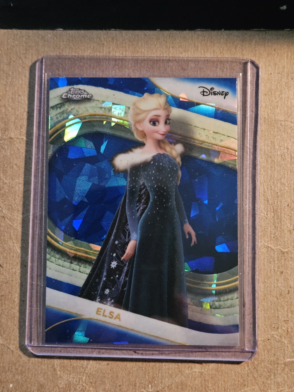 2025 Topps Chrome Disney Sapphire Elsa Frozen Card #111