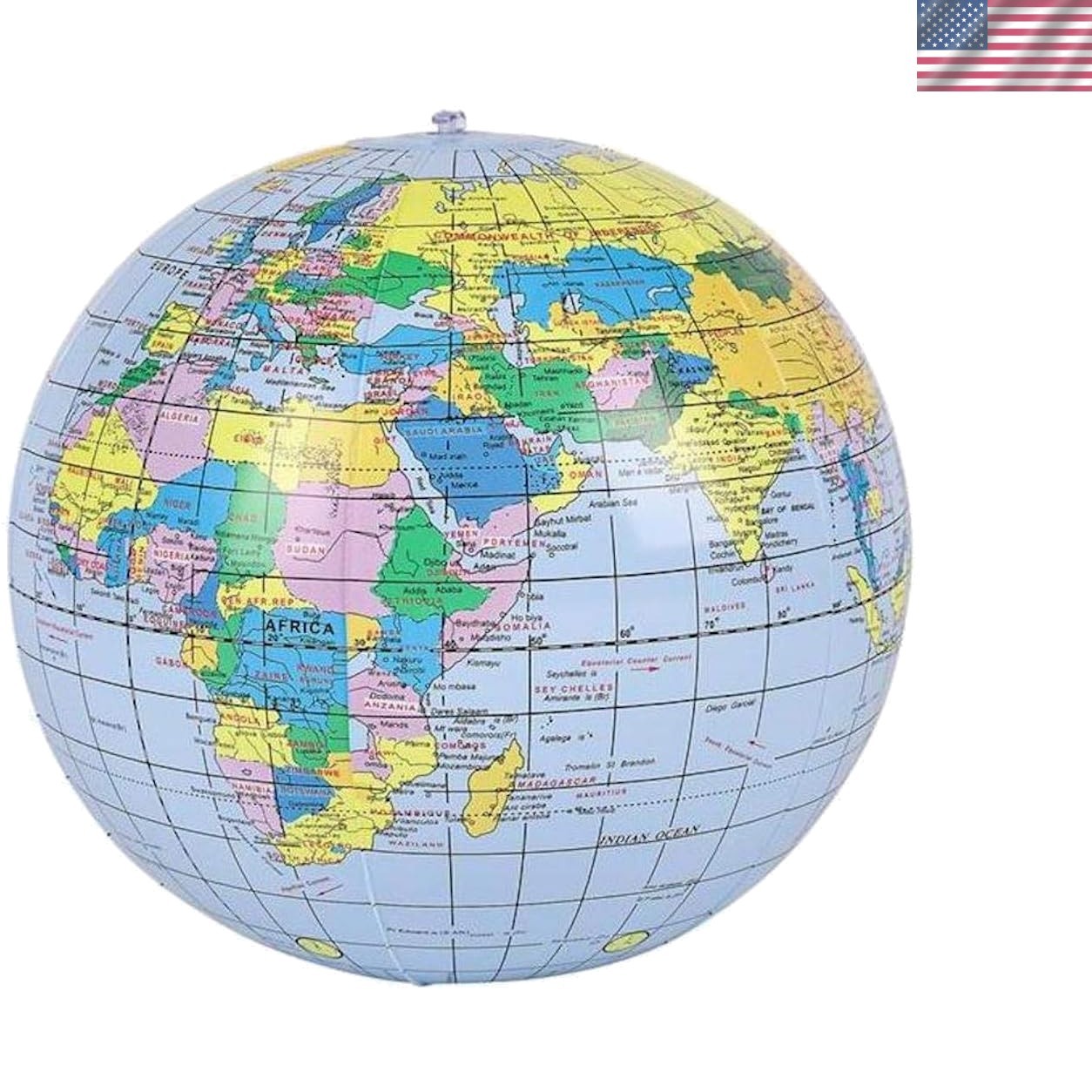Fun and Educational 16-Inch Inflatable Globe for Classrooms and Outdoor Play
