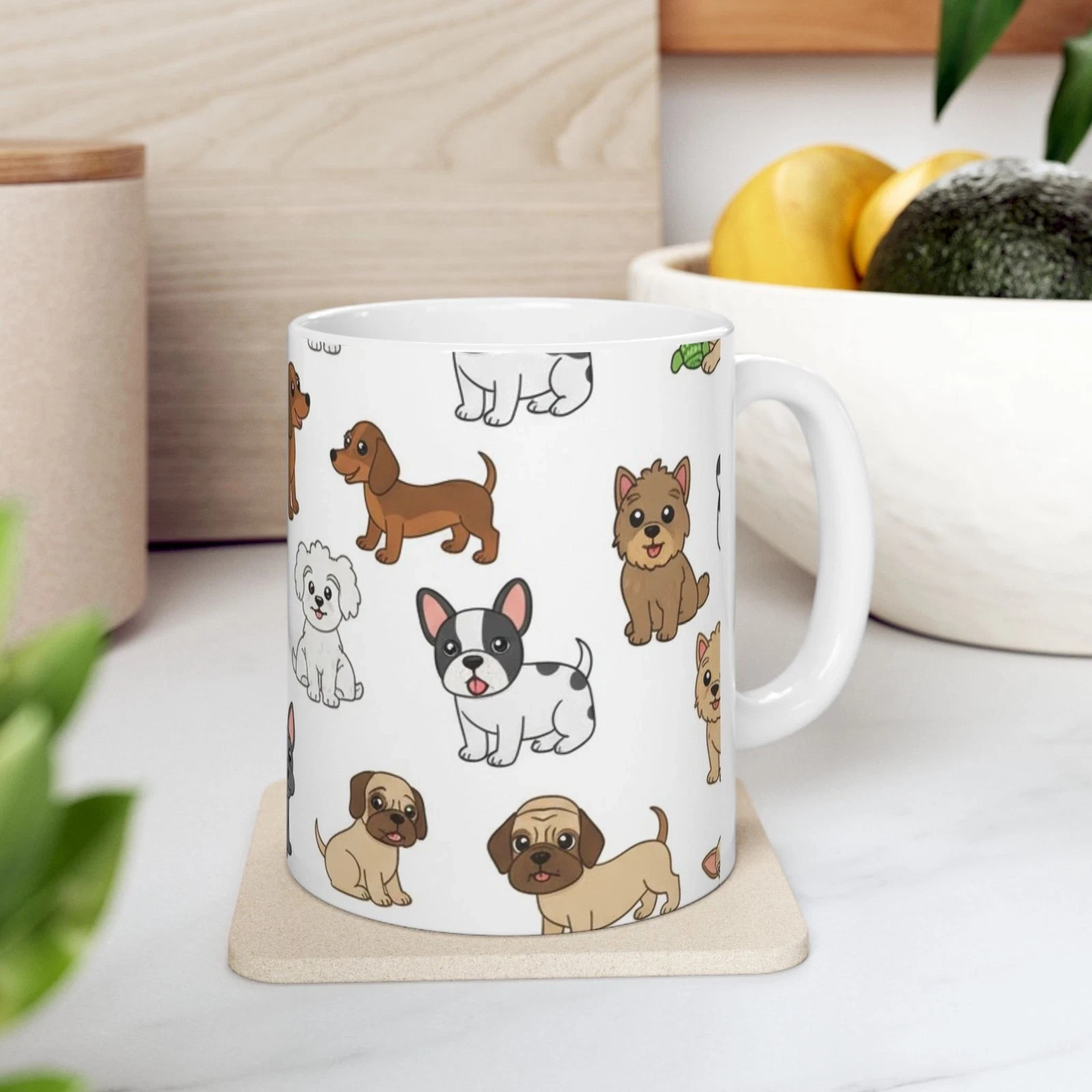 Cute Dog Lover's Coffee Mug, Cozy Gift for Pet Lovers, Birthday Gift 11oz Cute Dog Lover's Coffee Mug, Cozy Gift for Pet Lovers, Birthday Gift 11oz