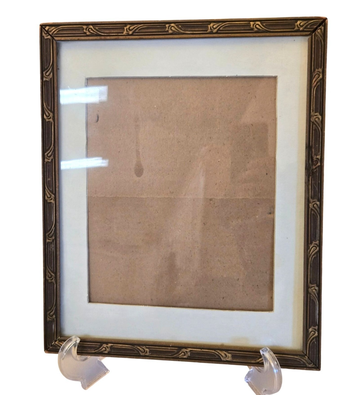 Antique Art Nouveau Wood Picture Frame Ornate Whiplash Motif Circa 1910 1920s
