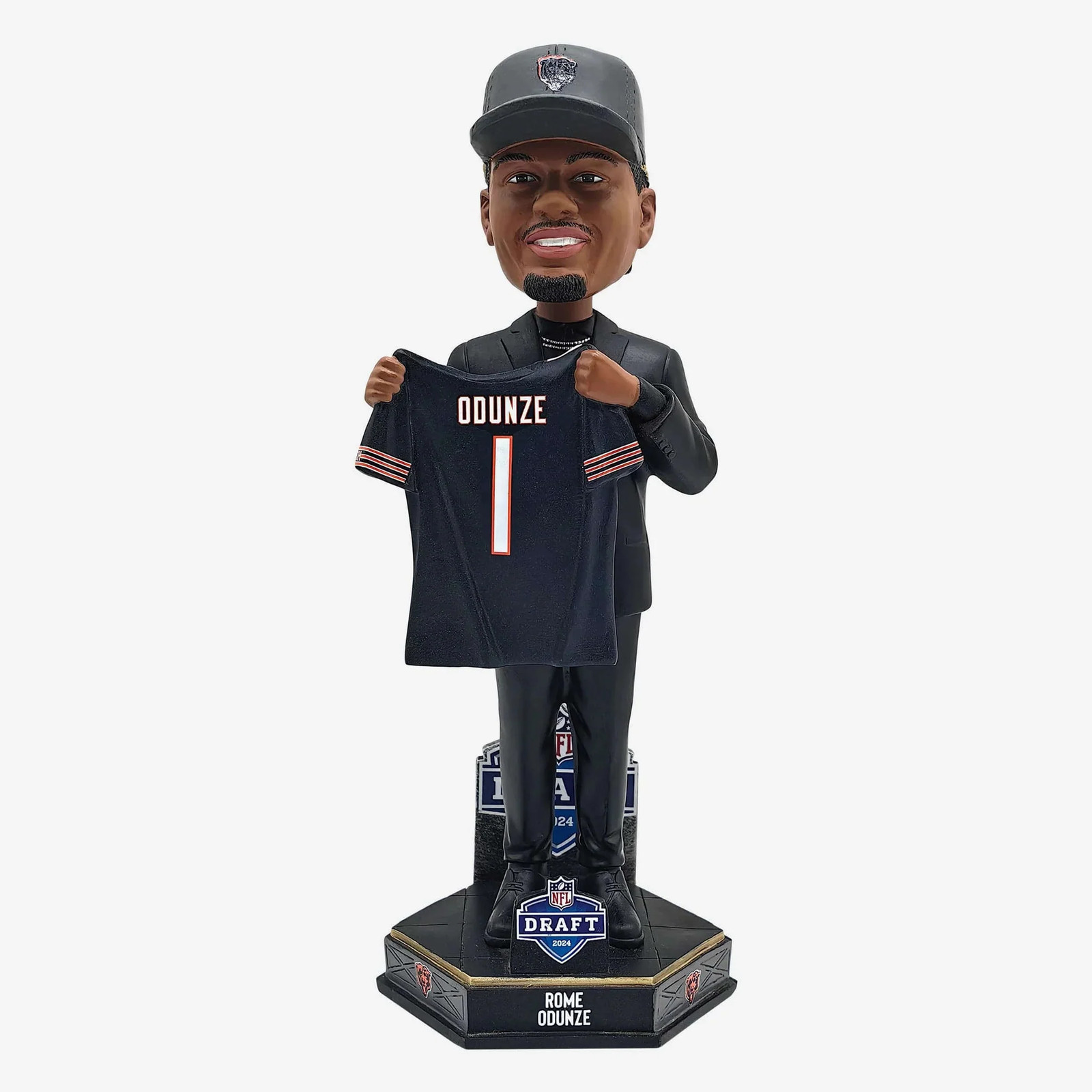 Rome Odunze Chicago Bears 2024 Draft Pick Bobblehead NFL Football Rome Odunze Chicago Bears 2024 Draft Pick Bobblehead NFL Football