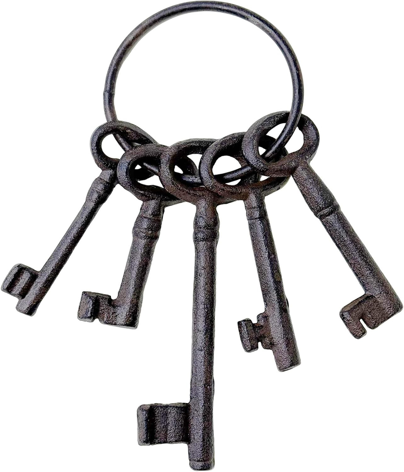 5 Pcs Vintage Skeleton Keys Set, Antique Iron Metal Old Keys Pirate Decor 5 Pcs Vintage Skeleton Keys Set, Antique Iron Metal Old Keys Pirate Decor