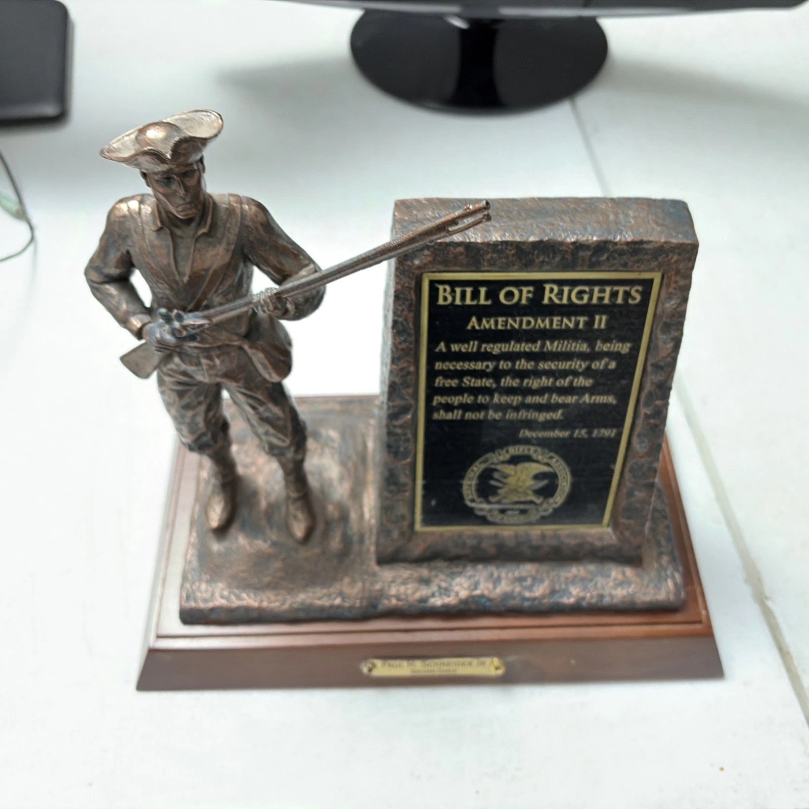 NRA 2010 MINUTEMAN AND RIFLE. BILL OF RIGHTS 2ND AMENDMENT FIGURE
