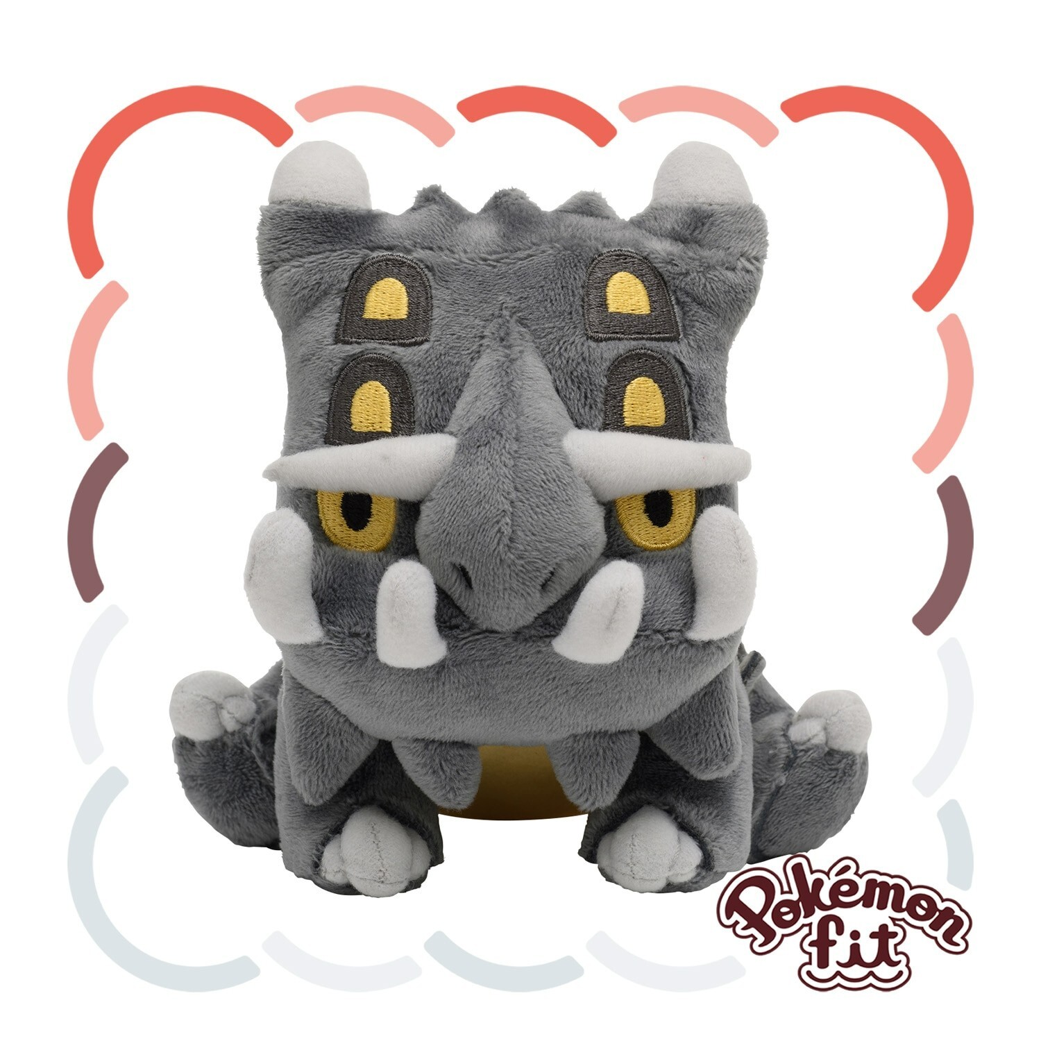 Pokemon Center Fit Plush Doll - 411 Bastiodon 6 Pokemon Center Fit Plush Doll - 411 Bastiodon 6