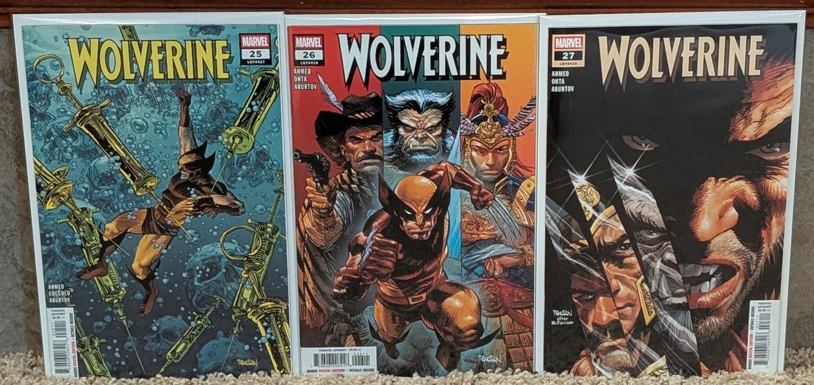 Wolverine #25 26 27 (Marvel, 2026) Cover A Dan Panosian LOT SET NM