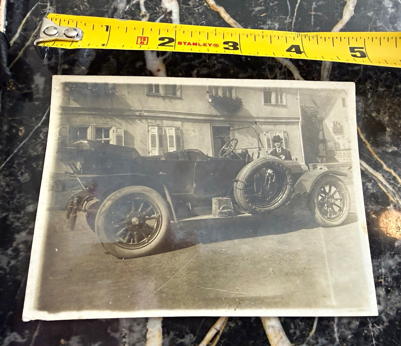 Vintage Germany Photo Antique Car 1910s Brass Era Luxury Touring RHD Automobile