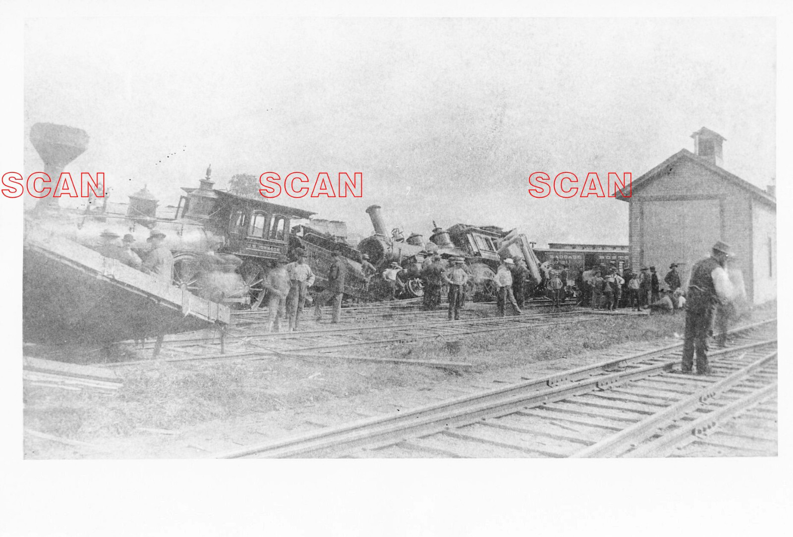 4AA708 2NDGEN RP 1800s/50s? WRECK BOSTON & LOWELL RAILROAD ? LOCO J W JOHNSON 4AA708 2NDGEN RP 1800s/50s? WRECK BOSTON & LOWELL RAILROAD ? LOCO J W JOHNSON