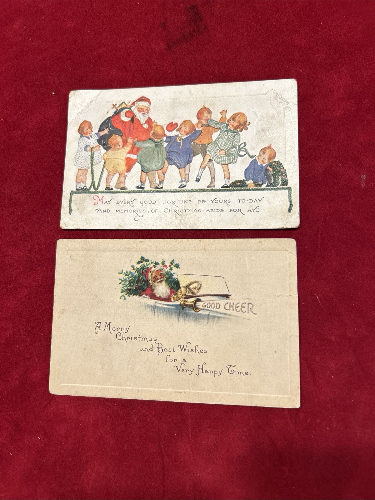 2 Vintage Santa Claus Postcards 2 Vintage Santa Claus Postcards