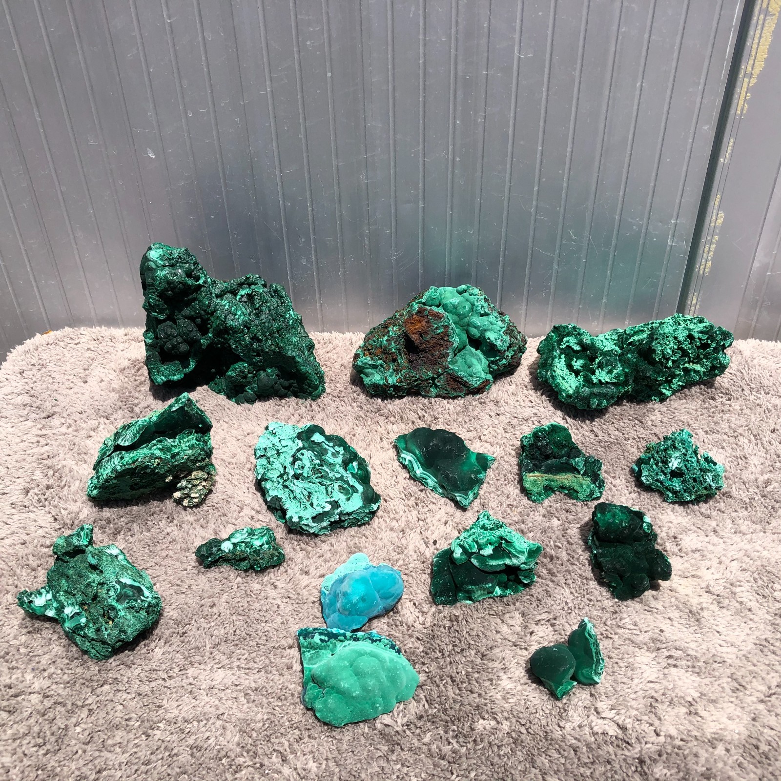 11.5LB Natural green Malachite quartz crystal mineral specimen Healing