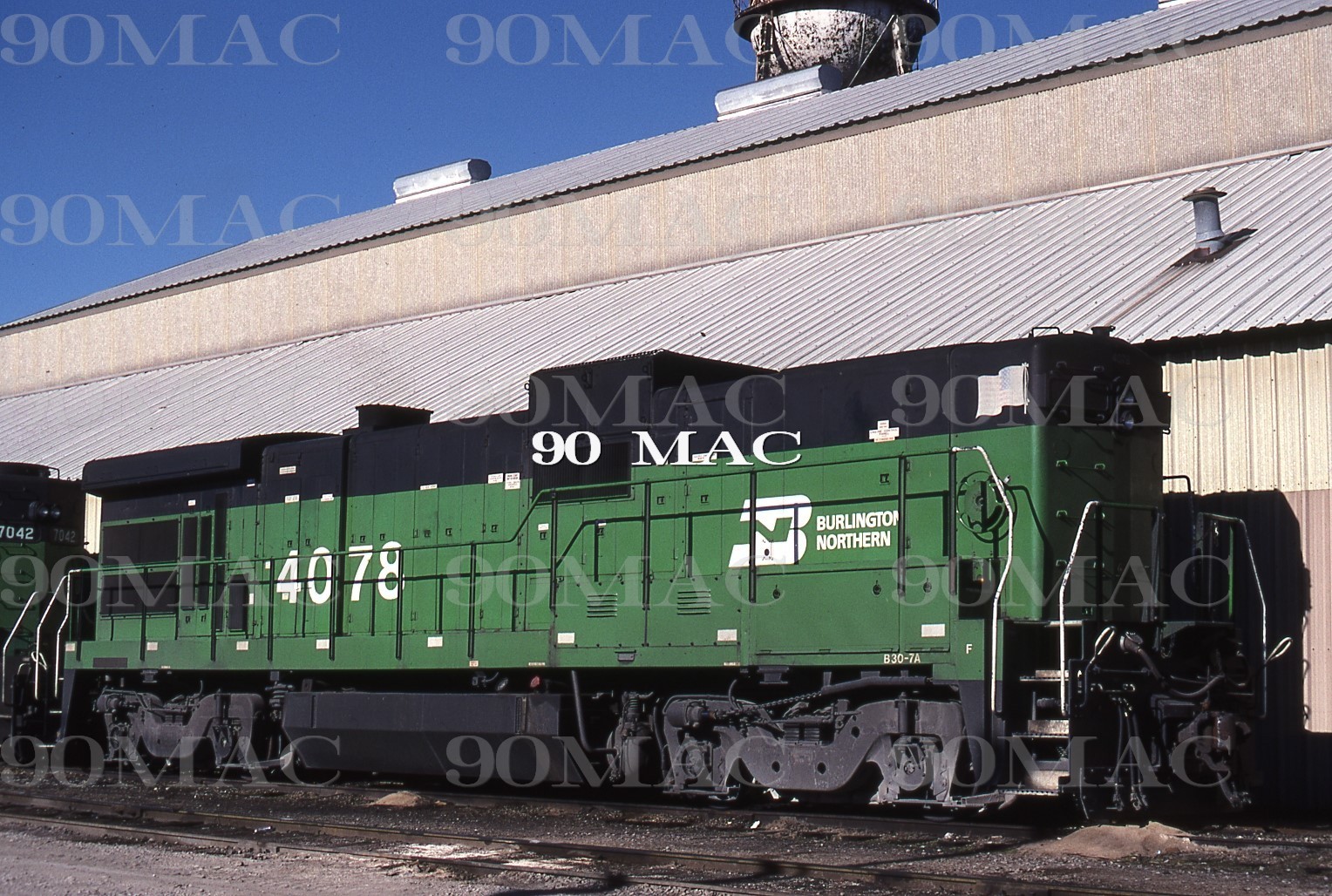 BNSF Ry. GE B30-7A #4078. KC (MO). Original Slide 1999.