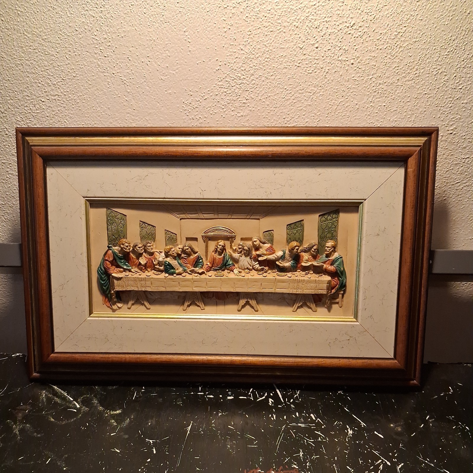 Vintage Last Supper 3D Relief Framed 10” X 15.5” Religious Wall Art Jesus Vintage Last Supper 3D Relief Framed 10” X 15.5” Religious Wall Art Jesus