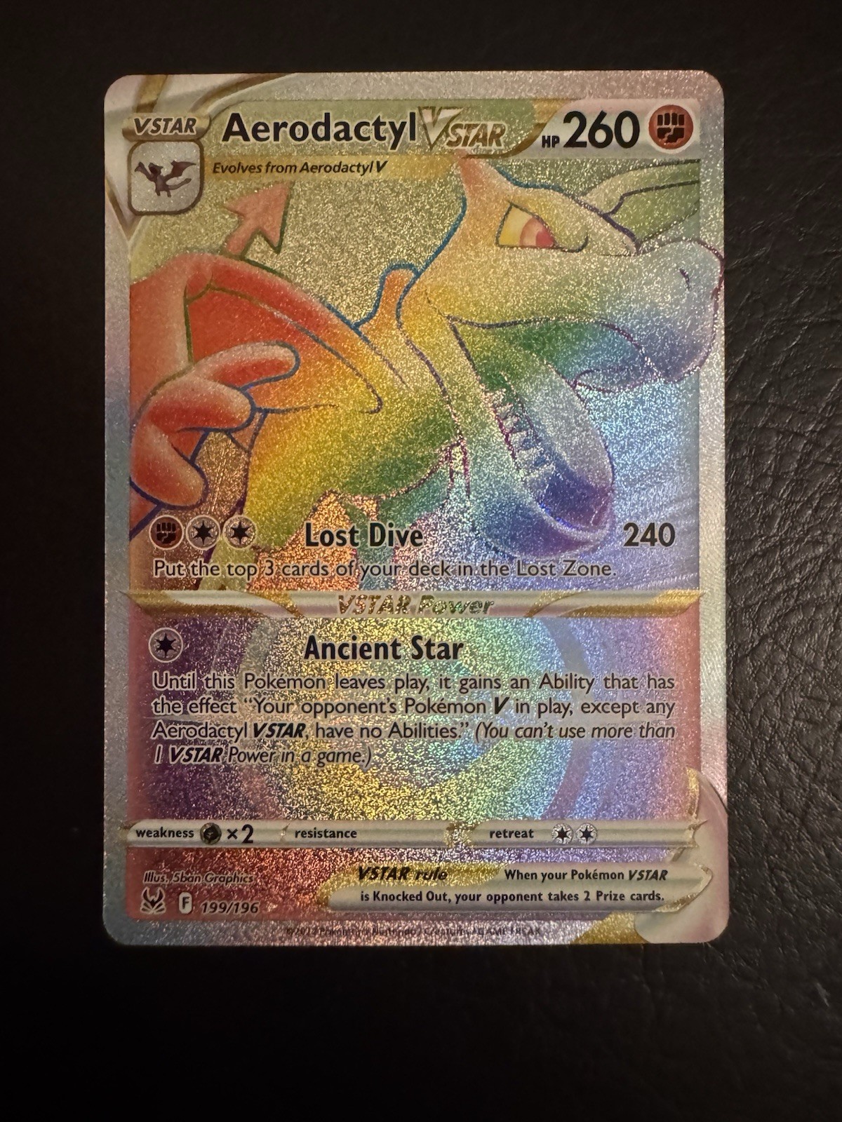 Pokémon TCG Aerodactyl VSTAR 199/196 Lost Origin