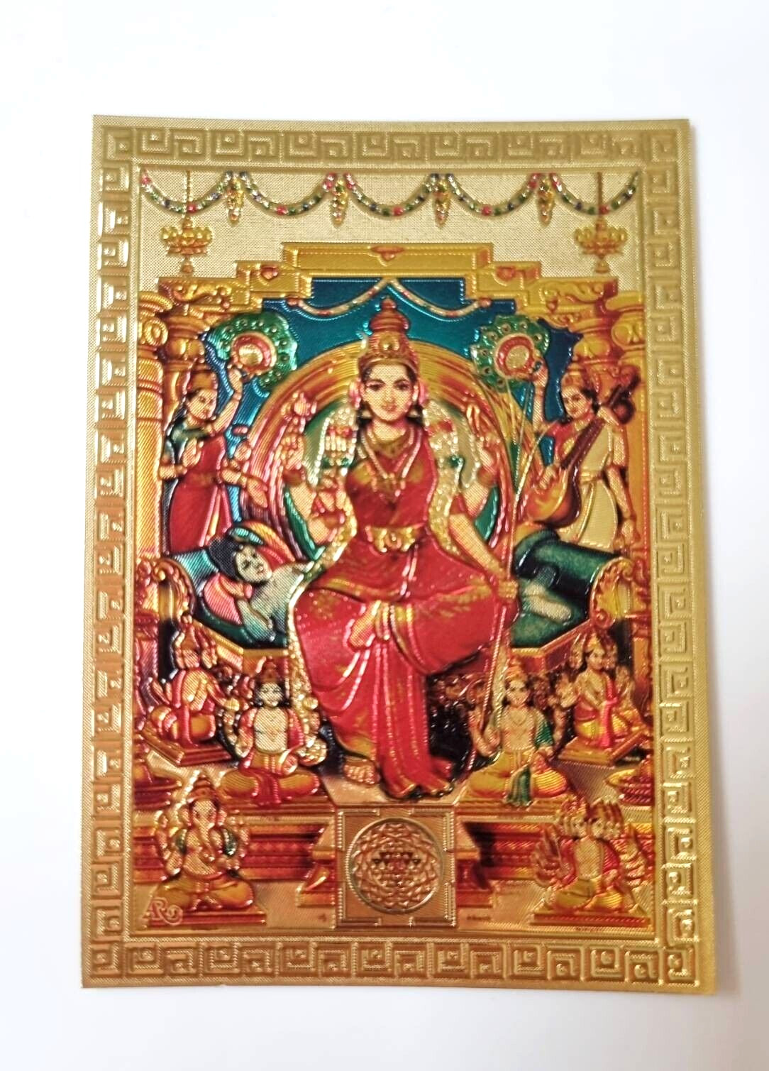 Hindu Lord Durga Pavarti Shiva Vishnu Brahma Ganesh Image Picture Gold India 3